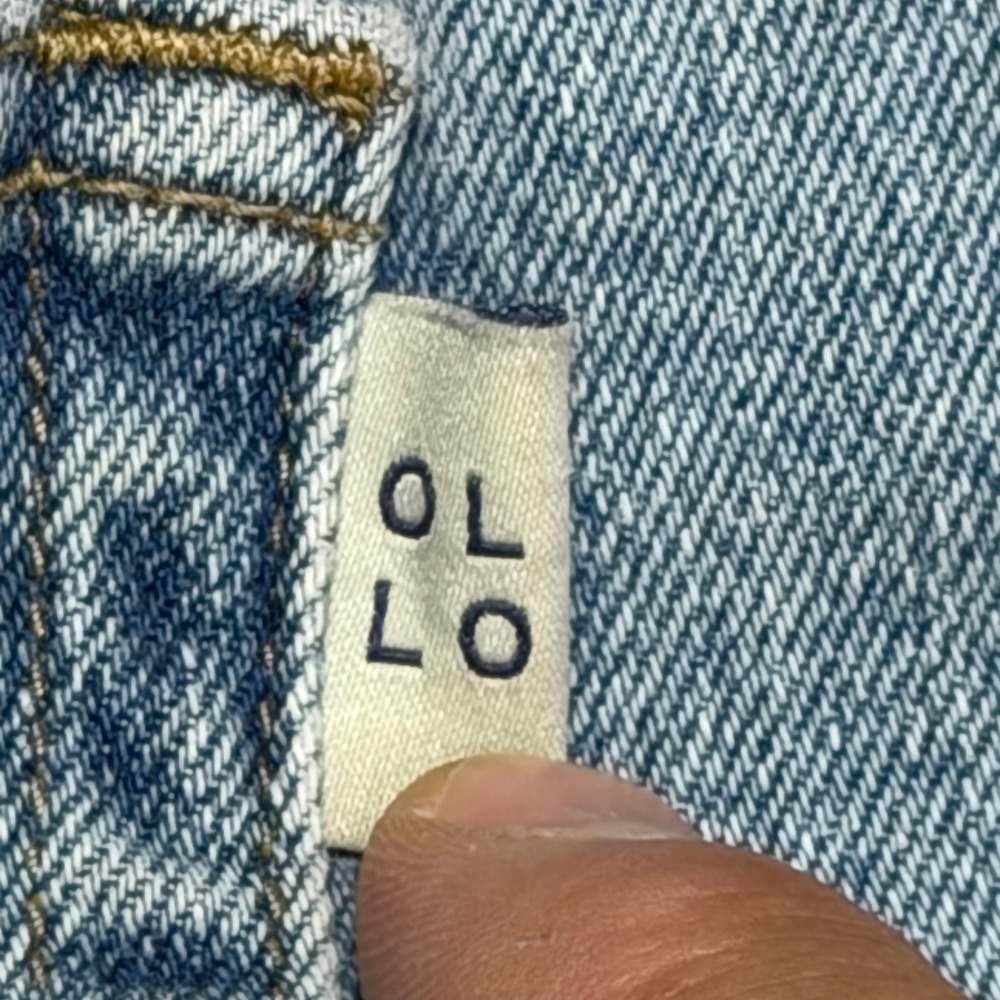 Oliver Logan Jeans Women 30 Blue Raw Hem Straight Leg Light Wash High Rise - Picture 4 of 9